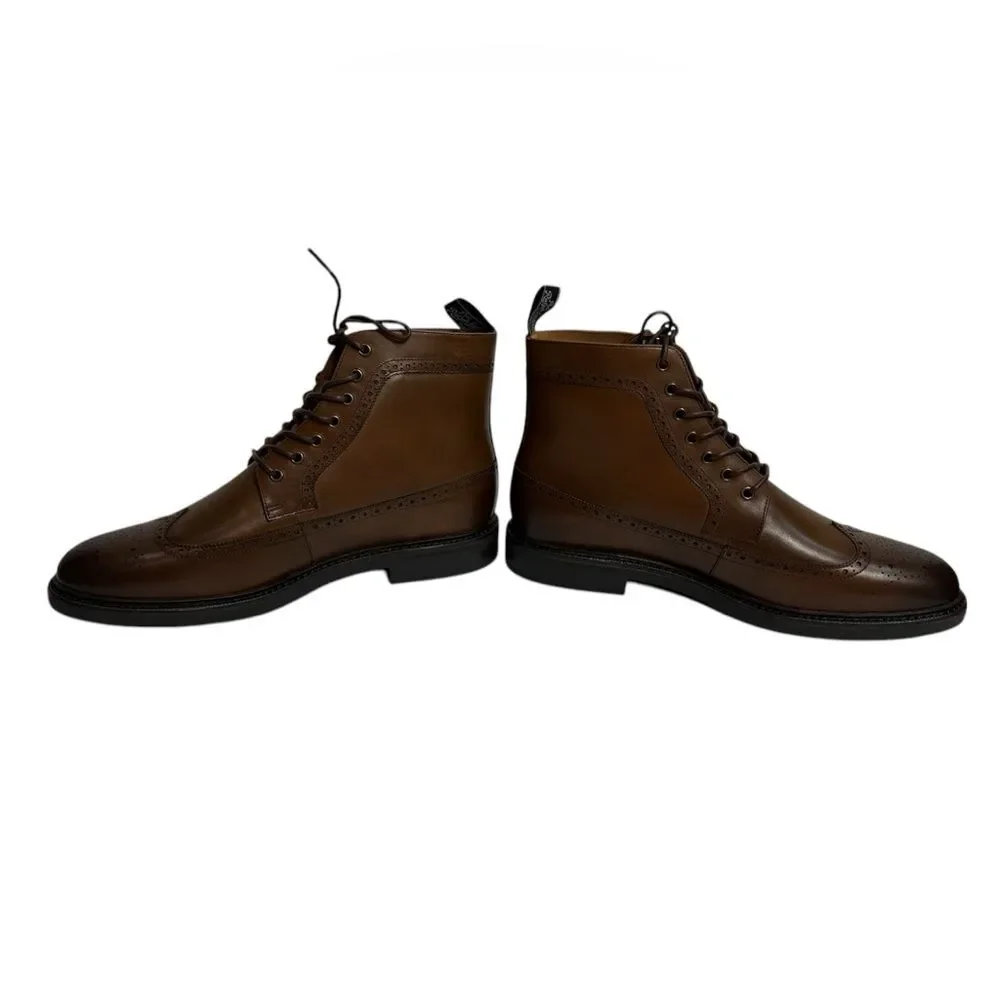 Polo Ralph Lauren Men's Asher Leather‎ Wingtip Boots, SIZE 11